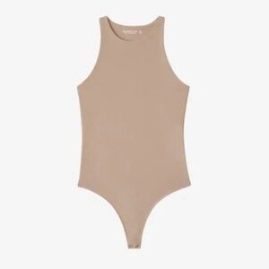 Abercrombie & Fitch Sleeveless
Stretchy Bodysuit Minimalist Tan Size Large